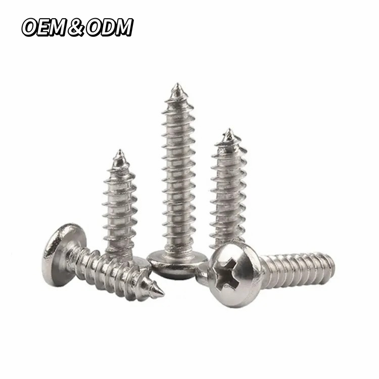 Pan Head Screw Wood Cross Self-Tapping Screw Phillips Full Thread Stainless Steel Self Tapping Screws for Metal