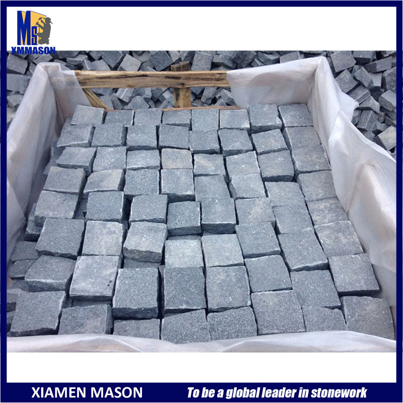 G654 China Grey Granite Block Paving Stone for Park Hotel Parking Lot