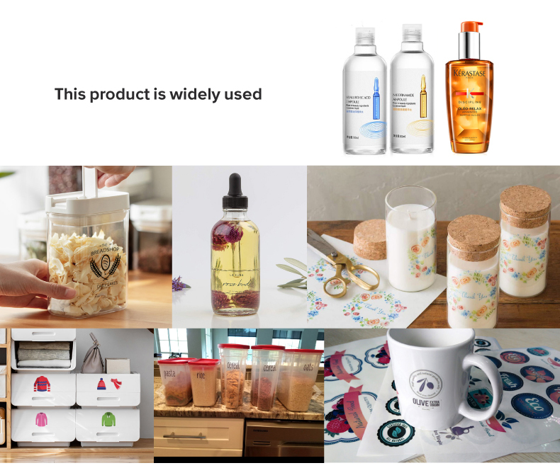 Polyester Glassine Rightint Carton Self Adhesive Vinyl Labels Transparent Pet