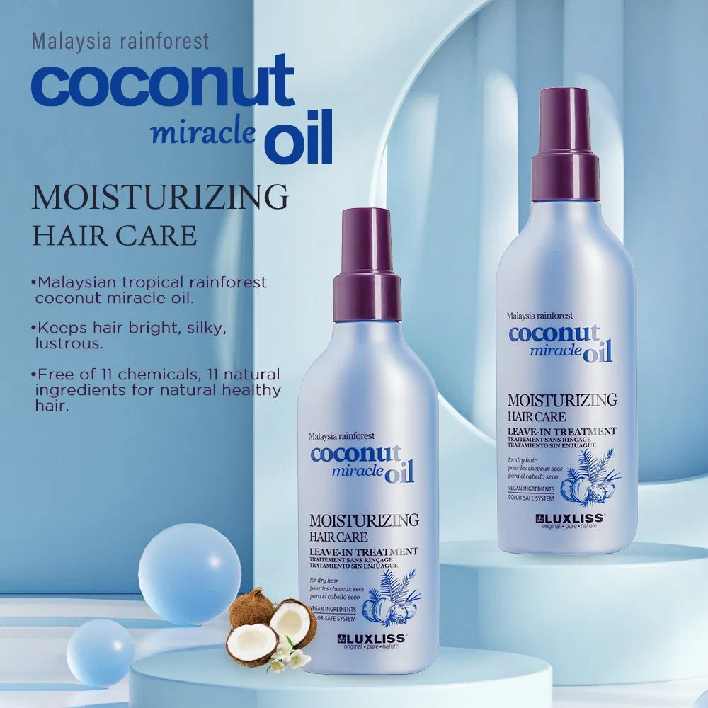Luxliss Coconut Oil Repair Damaged Moisturizing Hair Care Leave-in Hair Treatment Spray