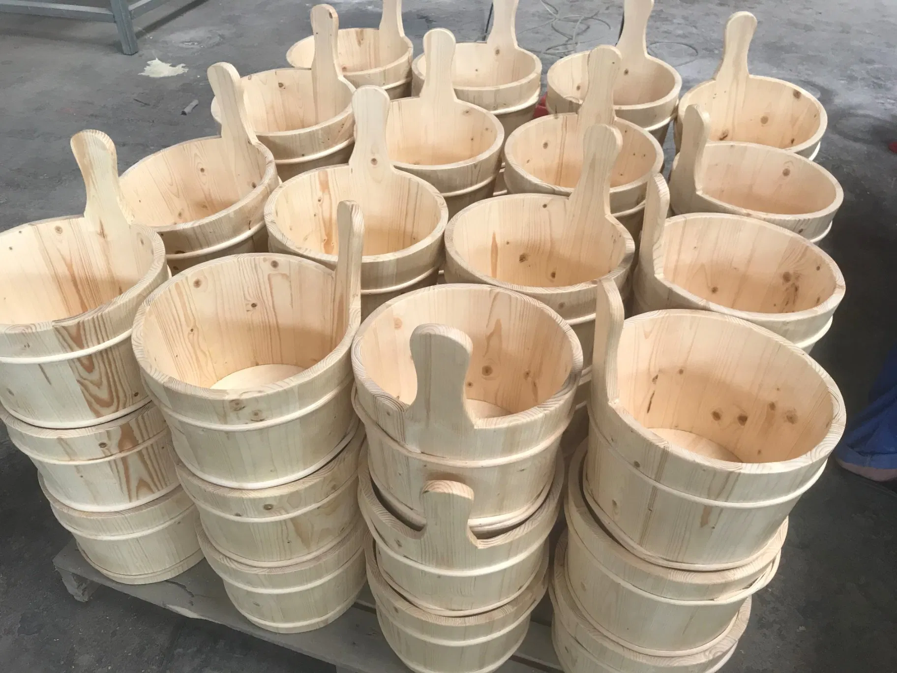 Sauna Bucket with Wax Oil