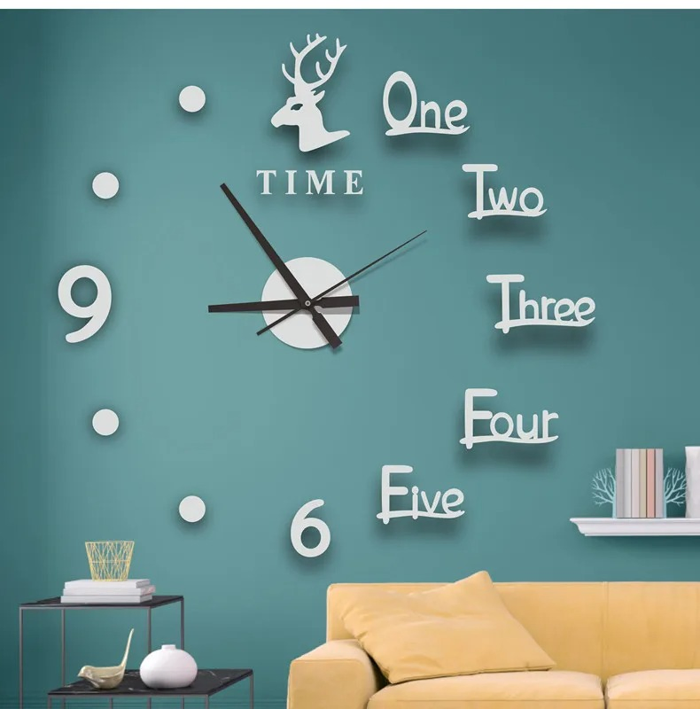 Factory Wholesale Acrylic DIY Wall Clock House Decoration Simple Creative Without Drilling