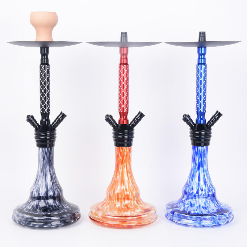 Hookah Factory Double Pipe Hookah Aluminum Set Bar Medium Size Shisha