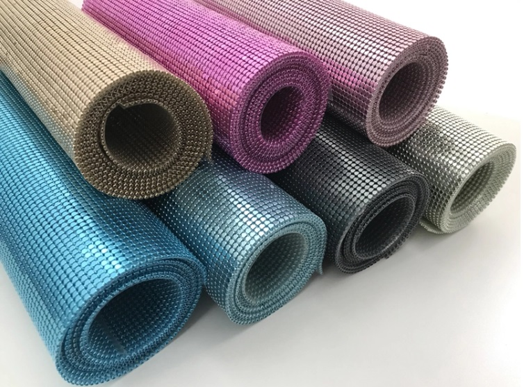 Continuous Rainbow Yellow Chainmail Metallic Fabric for Curtain Clothes