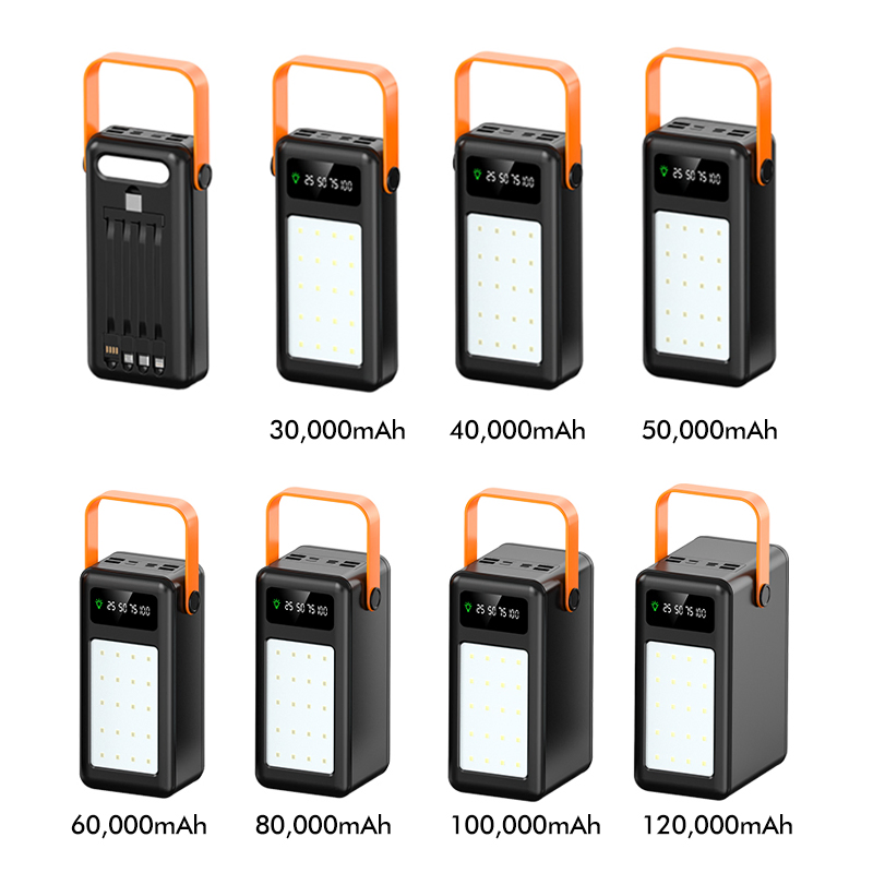Портативная зарядная станция 50000 mAh с 4 USB и дисплеем