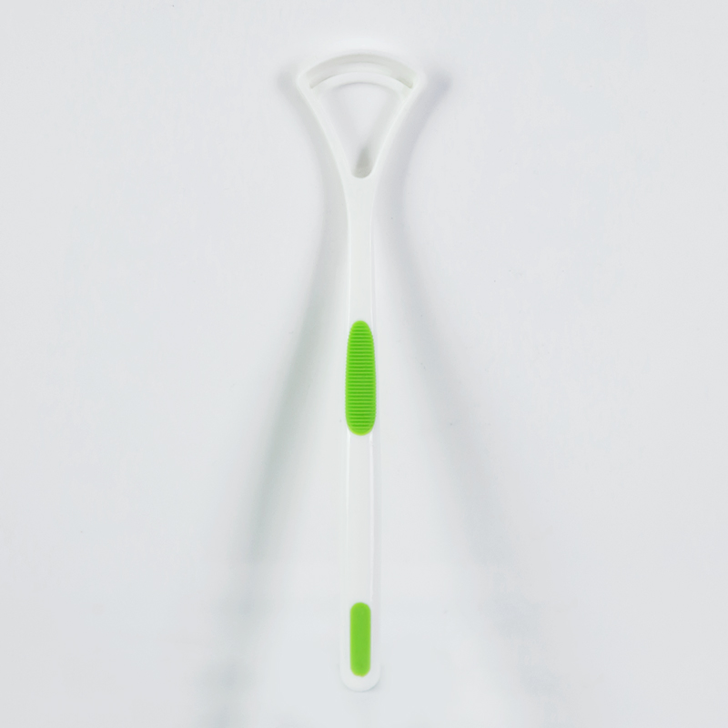 Customized Dental Clean Personal Oral Hygiene Plastic Tongue Cleaning Brush Rubber Tongue Scraper for Sale