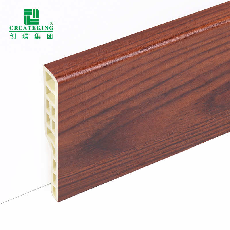 China Supplier Customized 70*12mm Durability Plastic Skirting Boards for Decoration