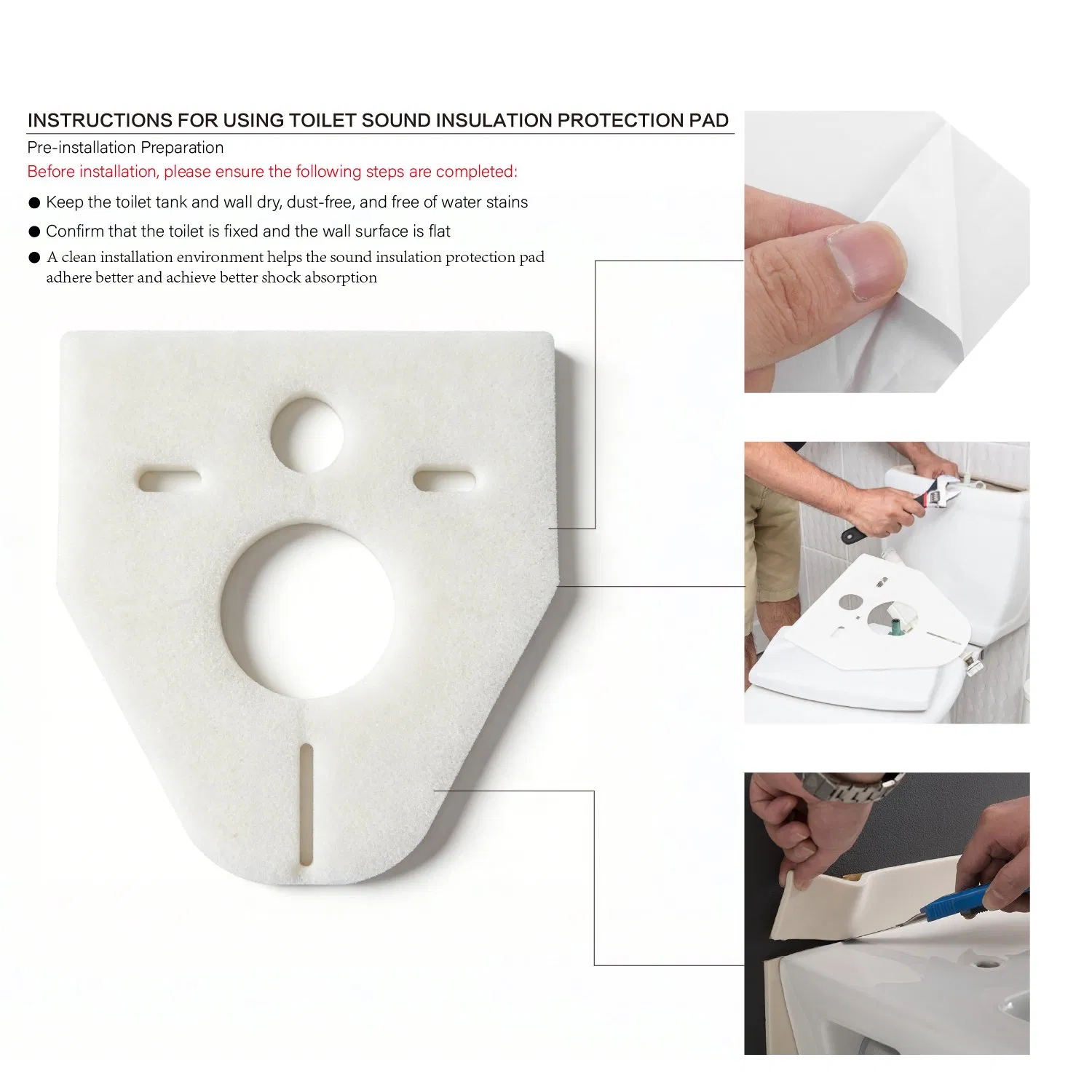 Premium XPE Toilet Sound Insulation Pad for Quiet Bathrooms