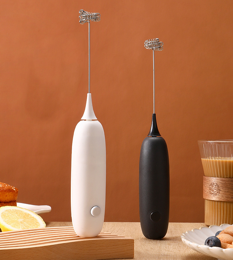 2025 Bakeware Stainless Steel Electric Egg Beater Battery Coffee Blender Milk Electric Frother Kitchen Tool Milk Frother Handheld