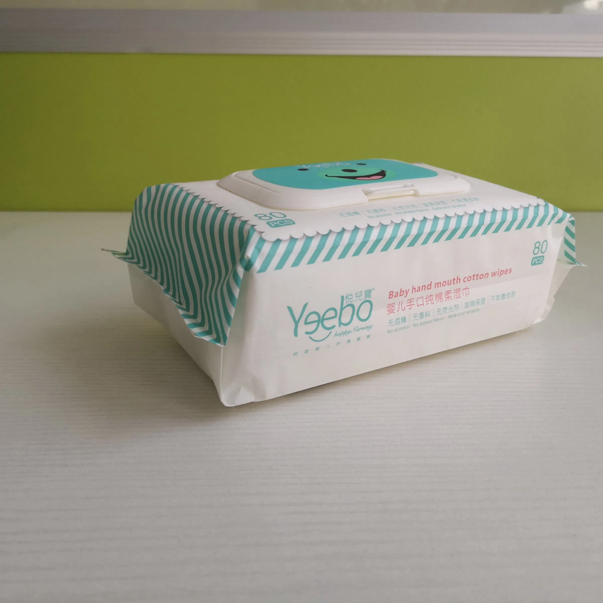 Factory Cheap Pearl Embossing Soft Hygienic Baby Wet Wipes with Lid