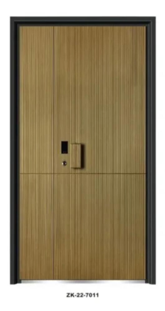 Classic Customized PVC Green Garage New Steel Composite OEM ODM Luxury Entrance Exterior Glass Metal Firerated Waterproof Security Door