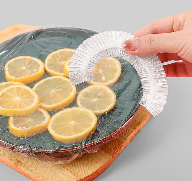 Disposable Food Cover for Fruit Bowls Cups Hats Storage Kitchen Fresh Keeping Saver Bag Plastic Elastic Bowl Cover