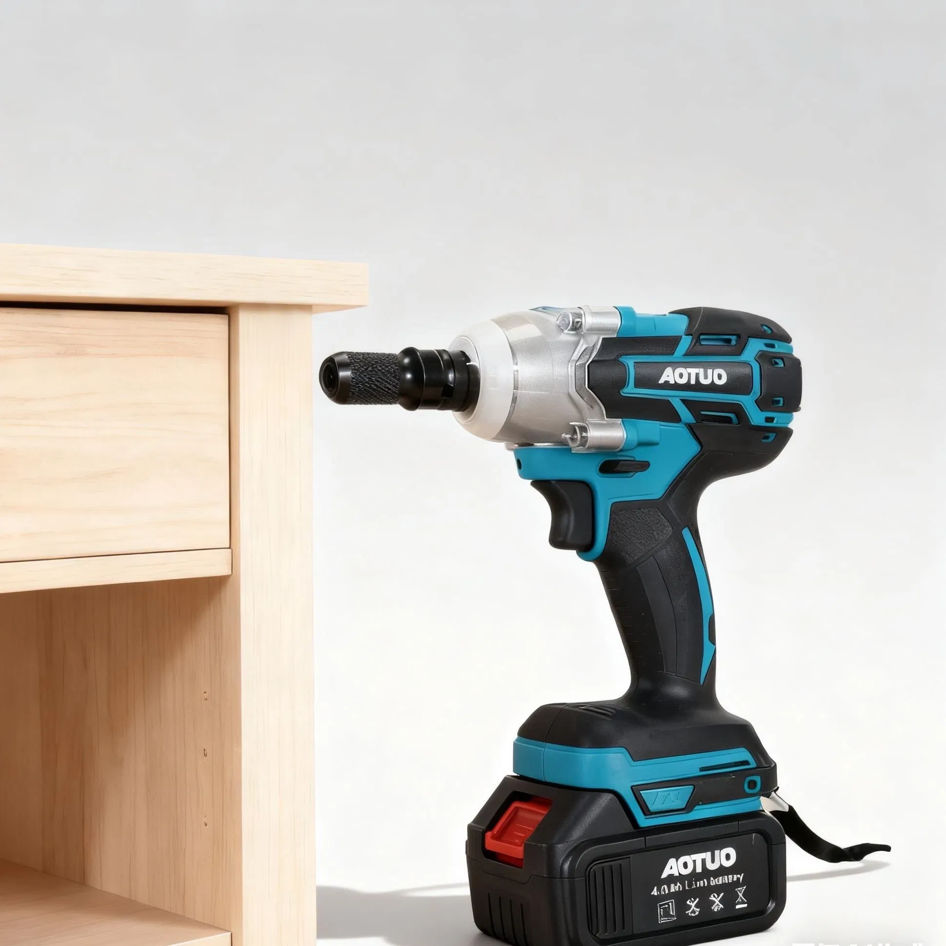 Antauto DC21V Electric Power Cordless Tool Kit Lithium Ion Battery Brushless Drill Impact Wrench