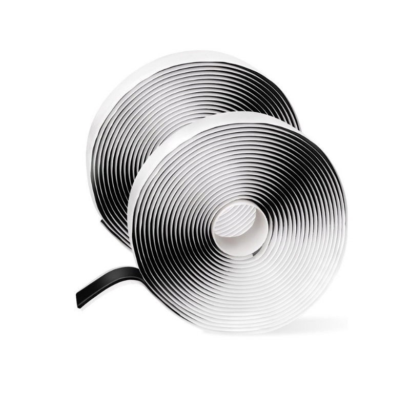 White Black Foam Core Butyl Tape 8mm High Power Butyl Waterproof Tape Super Strong Putty Tape for RV Windows, Metal Roofing