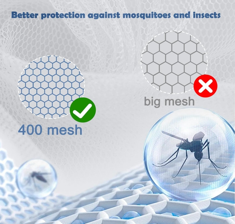 Square Mosquito Net for Queen Size Bed 2 Openings Netting Mosquito Net for Beds