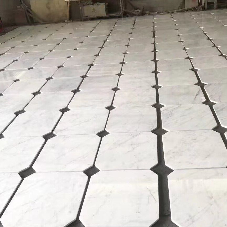 Polished/Honed grey/beige/black/red/brown/green/pink/white Carrara marble for interior bathroom/Kitchen floor/wall slab/tile/countertop/stair/sill/paving/mosaic
