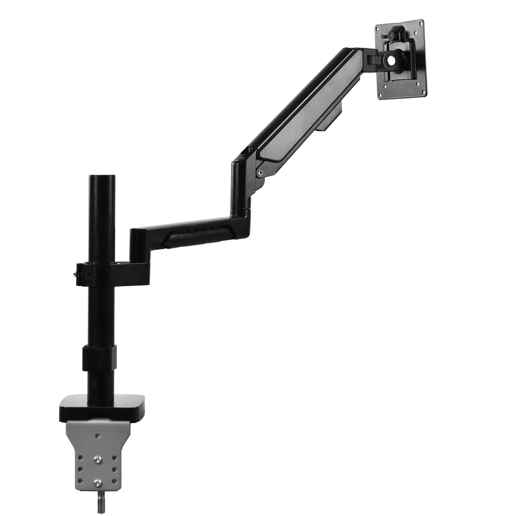 Ws-Zl100-B Black Single Monitor Arm Desk Mount Gas Spring Monitor Stand with Pole