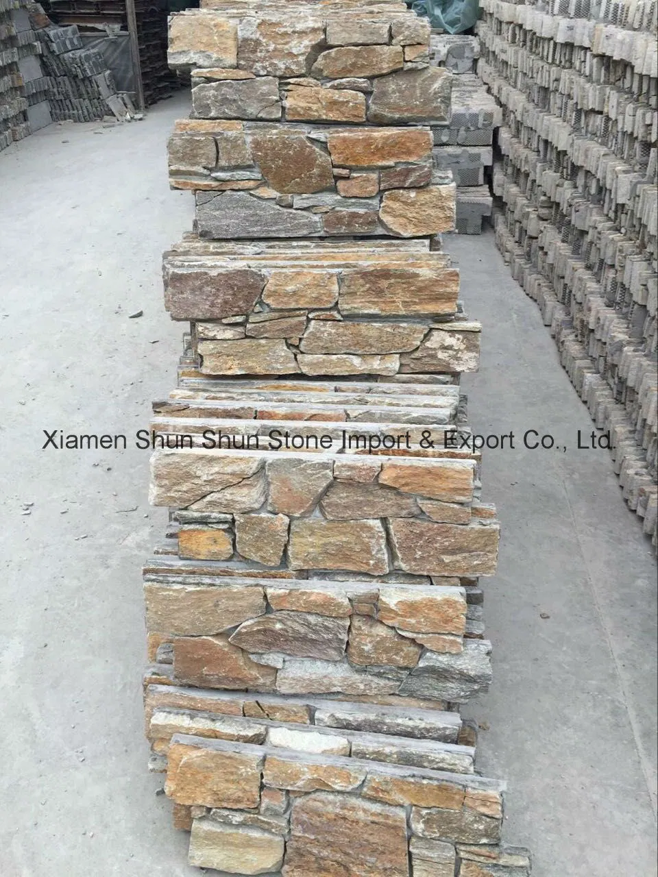 Natural Rusty Cement Slate Culture Stone for Wall Decoration