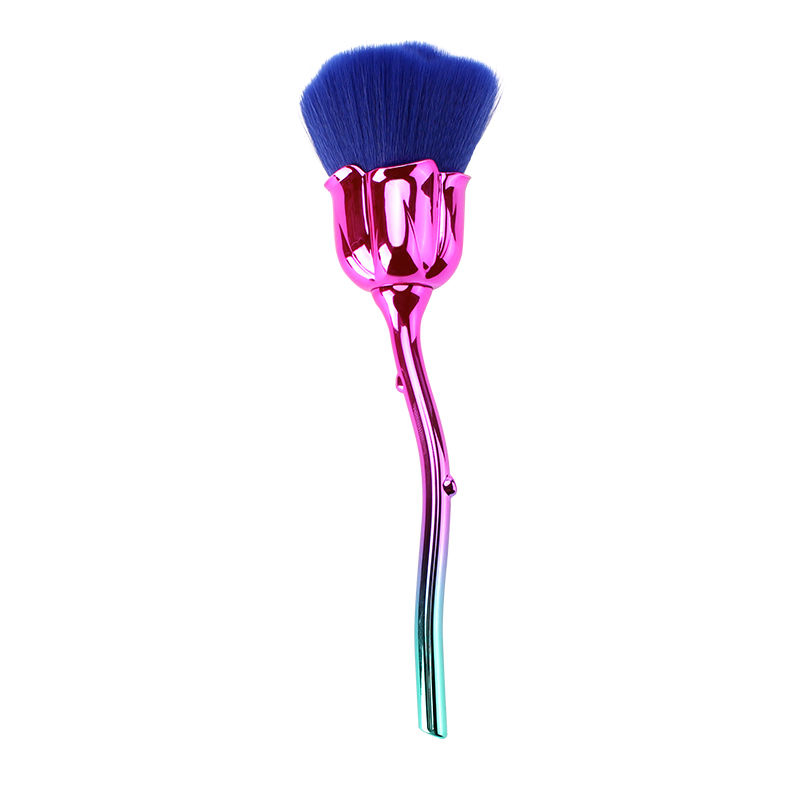 Unicorn Mermaid Fishtail Rose ABS Electroplate Contour Foundation Makeup Cosmetic Brush for Face