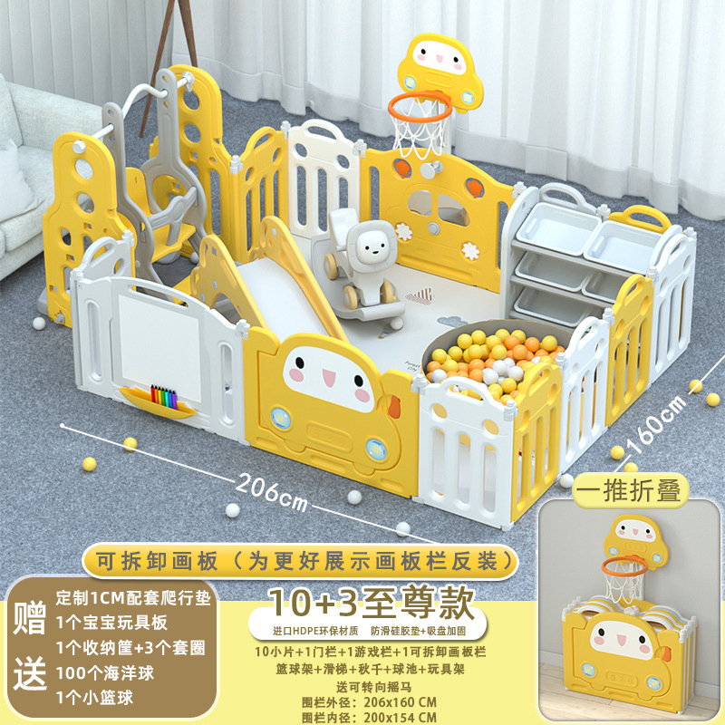 Children's Collapsible Playpen Indoor Above Ground Crawling Plastic Playground