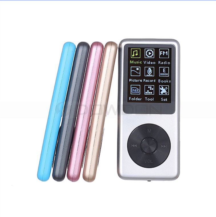 Ultrathin 8GB 16GB Hi-Fi MP3 MP4 Player Digital Voice Recorder E-book Reader with 1.8inch Screen Display