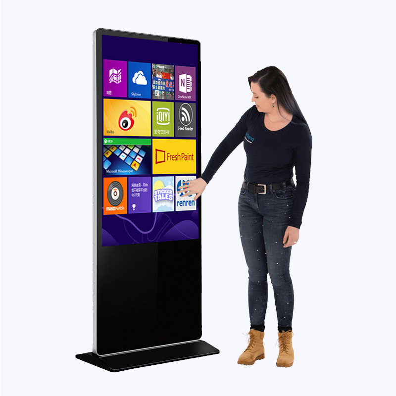 Kingone Factory Price 43" 49" 55" 65" Digital Signage Interactive Kiosk Commercial LCD Screen Stand Advertising Touch Display