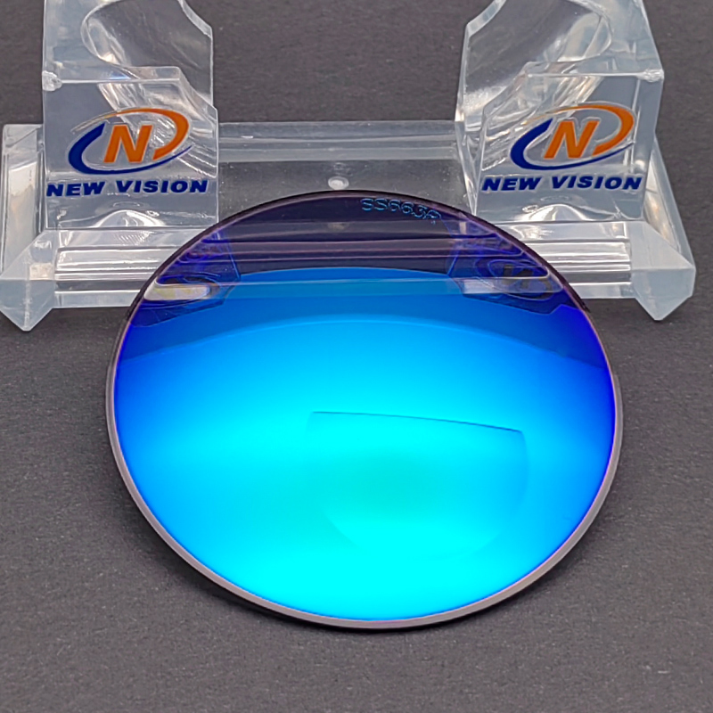 Rx 1.6 Polly Tint Gray FT Bifocal Mirror Optical Prescription Glasses Lens