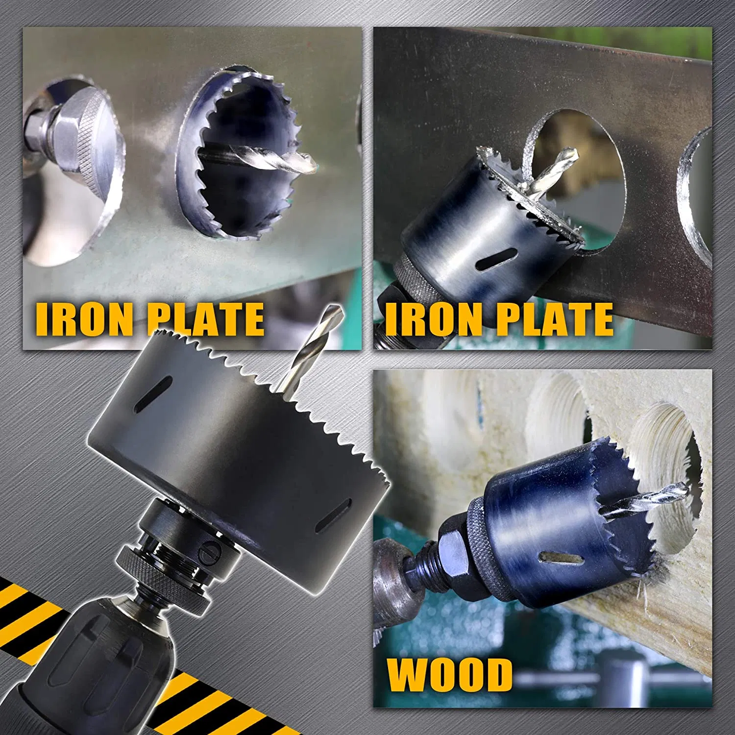 8-1/4 Inch 210mm HSS Bi Metal Hole Saw Cutter with Arbor for Wood Drywall Metal