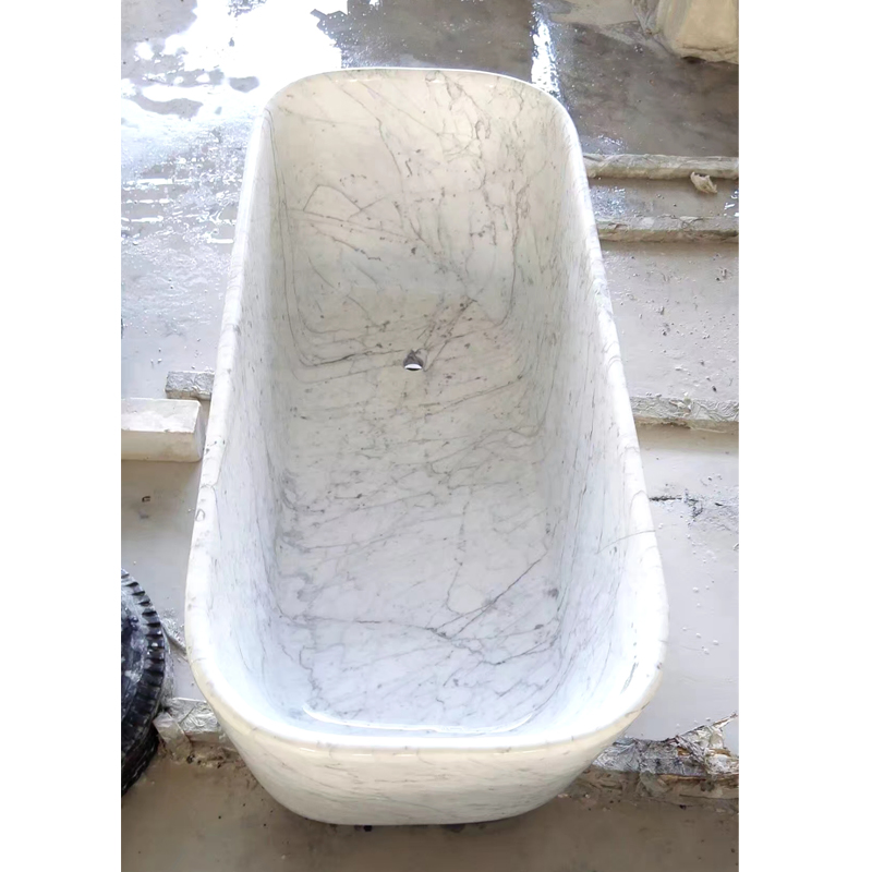 Белая мраморная ванна для дома