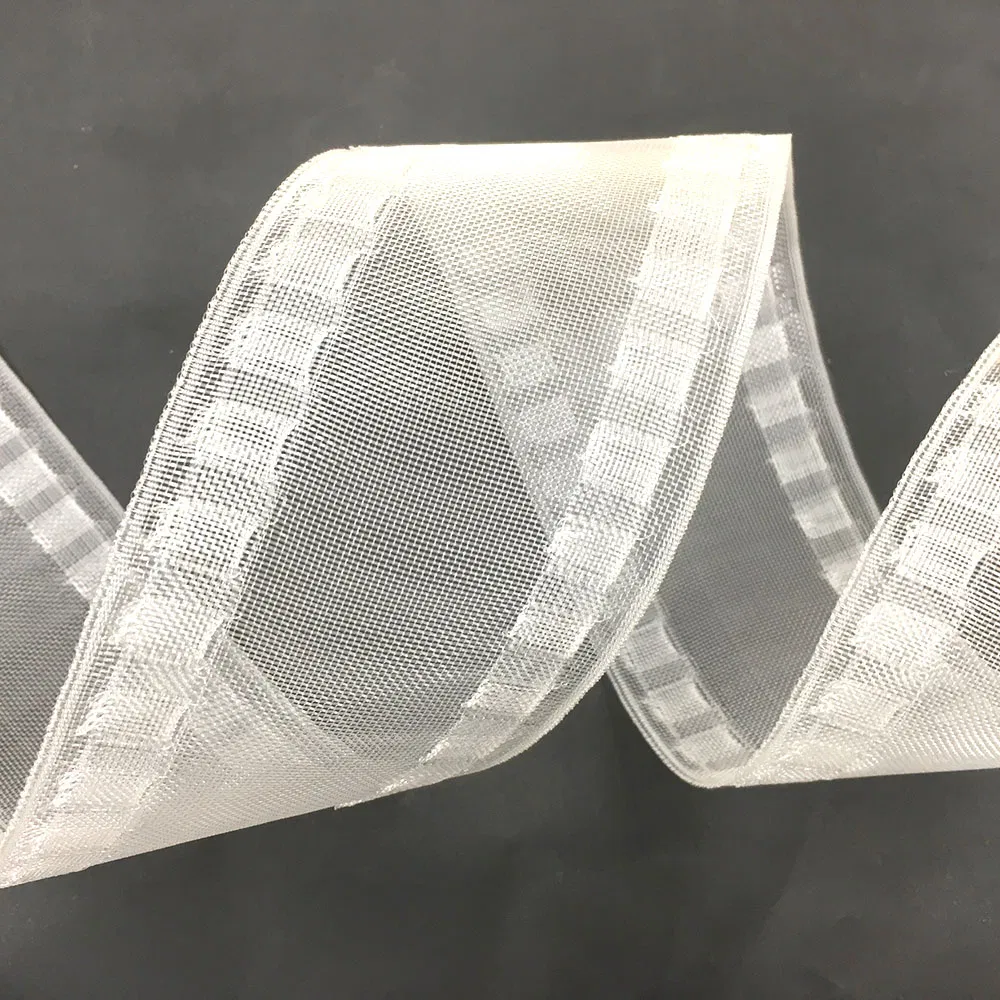 100% Polyester Transparent Curtain Plain Tape Curtain