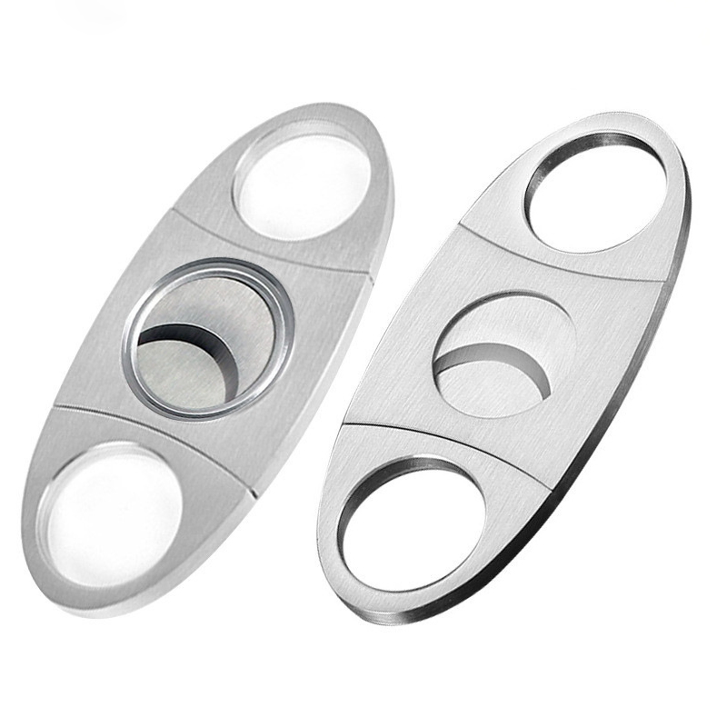 Personalized Cigar Accessories Stainless Steel 304 Cutters Custom Logo Double Blade Cigar Cutter