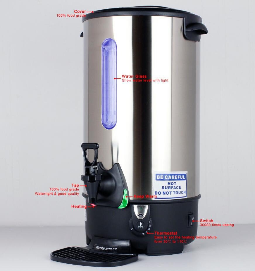 Hotel Stainless Steel Double Layer Electric Coffee Kettle Electrical Hot Water Boiler