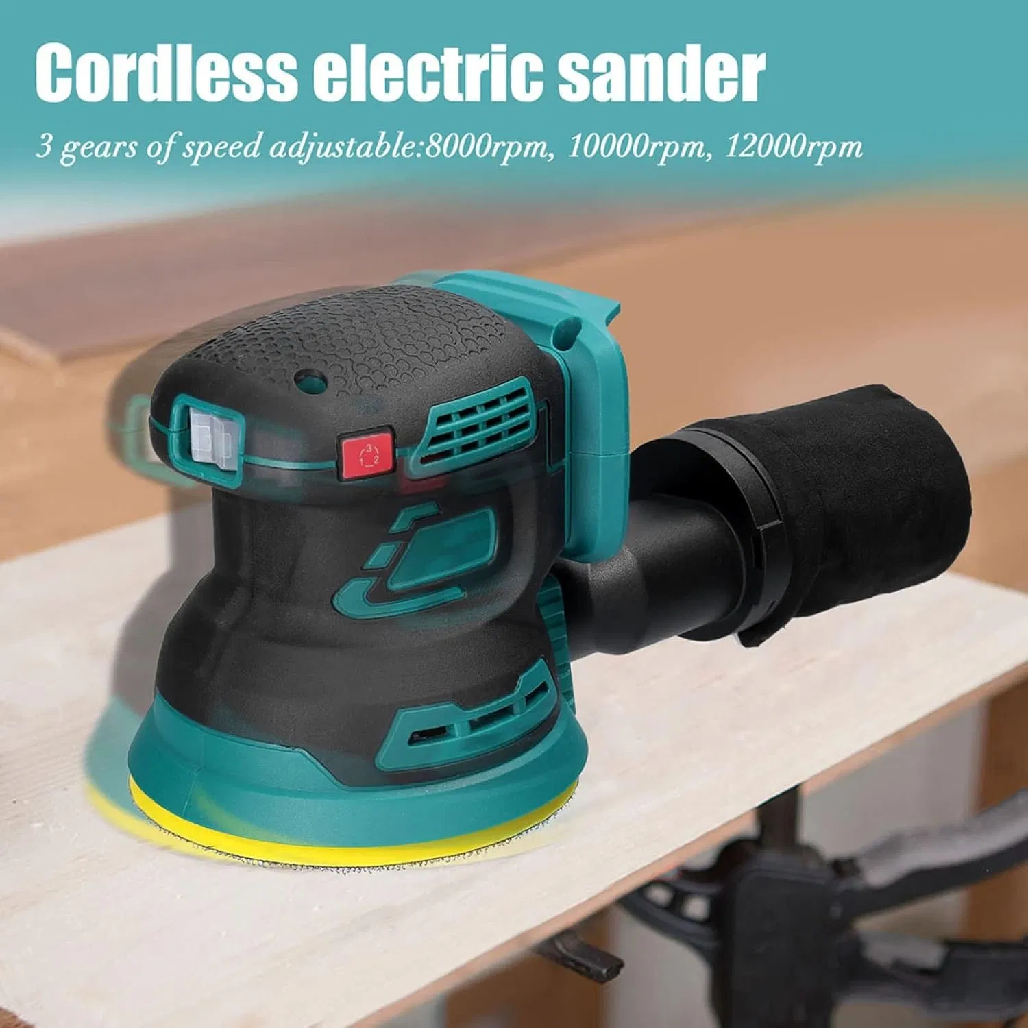 Portable Electric Wall Sander Rechargeable Brushless Woodworking Power Tool for Car Polisher