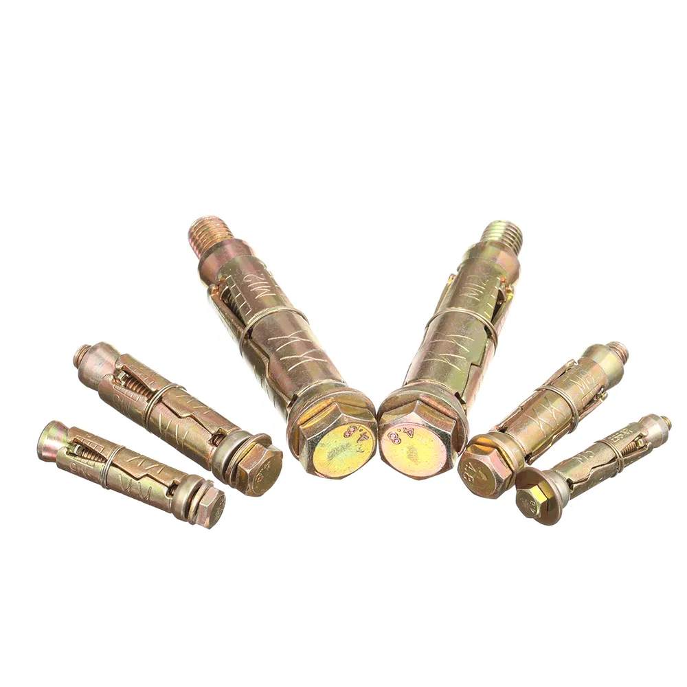 Yellow Zinc Plating Fixing Fasteners Concrete 4PCS Heavy Duty Shield Anchor for Manufacturing Company