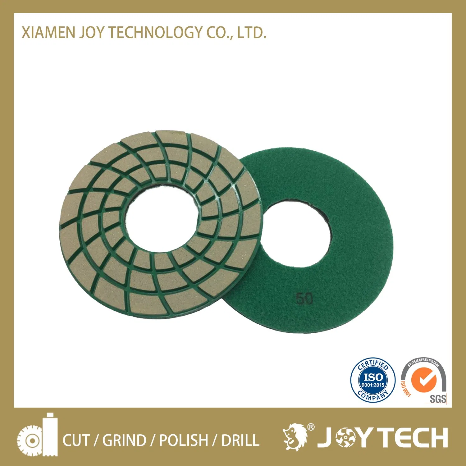 8 Triangles Diamond Resin Floor Polishing Pads Concrete Grinding Wheel Abrasive