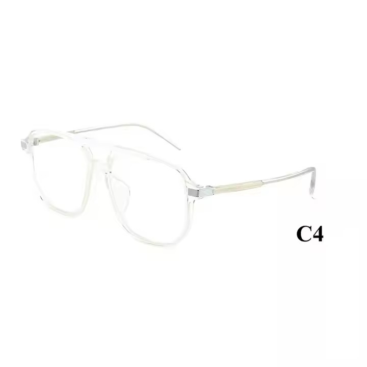 High Quality Fashion Unique Double Bridge Tr90 Protective Glasses Frame Irregular Shape Eyeglasses