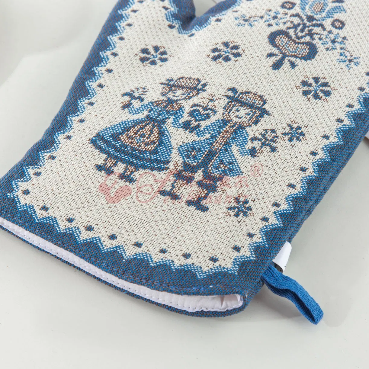 High Temperature Resistant Kitchen Cotton Hemp Oven Mitt in-Stock Heat Oven Glove