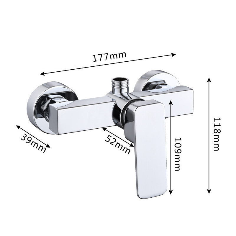 Смеситель для ванны и душа с дождевым эффектом, хром