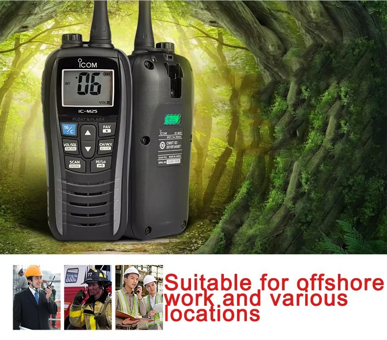 Портативная рация Icom IC-M25 VHF 5W с длинным микрофоном