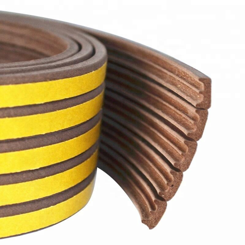 Self-Adhesive Waterproof and Windproof D/E/U Type Rubber EPDM Foam Self-Adhesive Door Window Sealing Strip