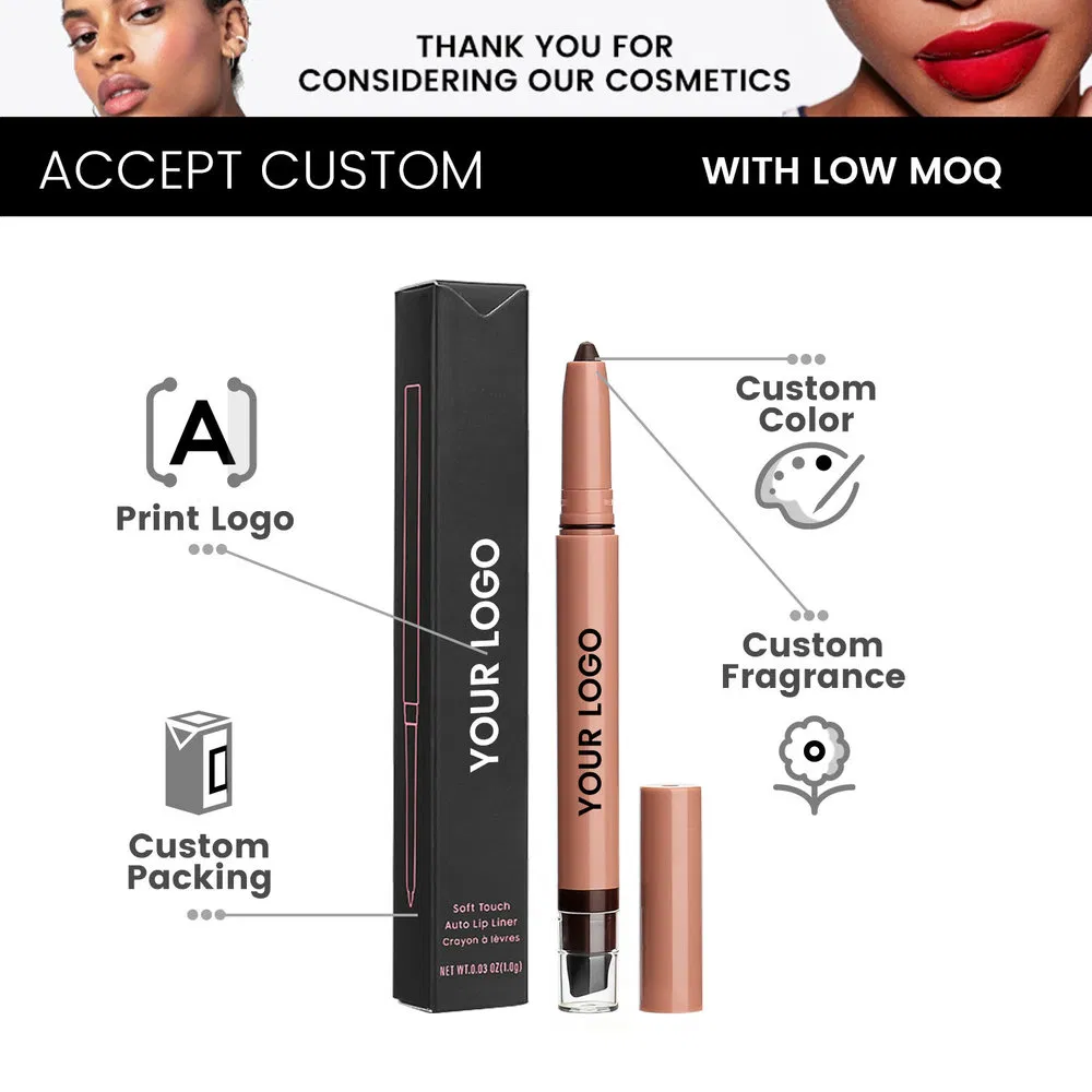 Elegant Appearance Customizable Water Proof Lip Pencil for Working Women