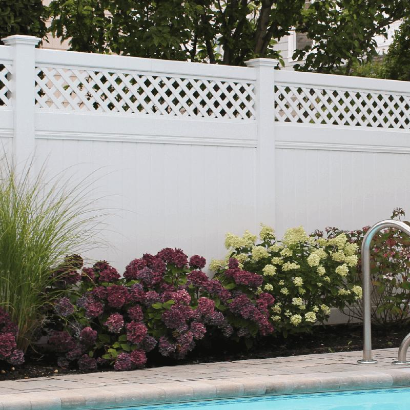 High safety PVC Semi Privacy Diamond Lattice Fence, Vinyl Privacy Diagonal Lattice Fence, Quality Plastic Lattice Fence