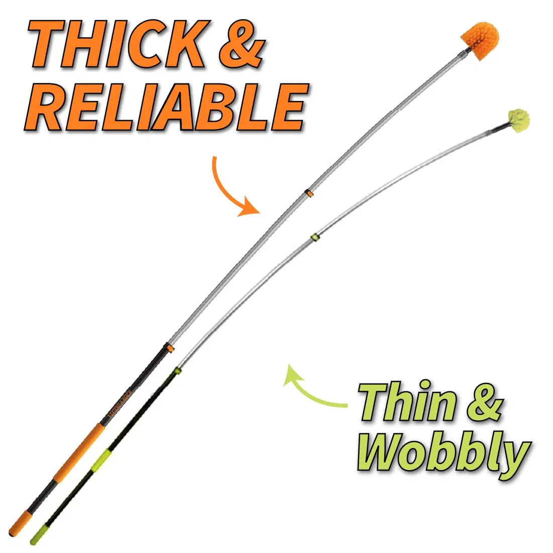 Extension Pole Ceiling Cleaning Telescopic Pole 20 Foot High Cobweb Feather Duster