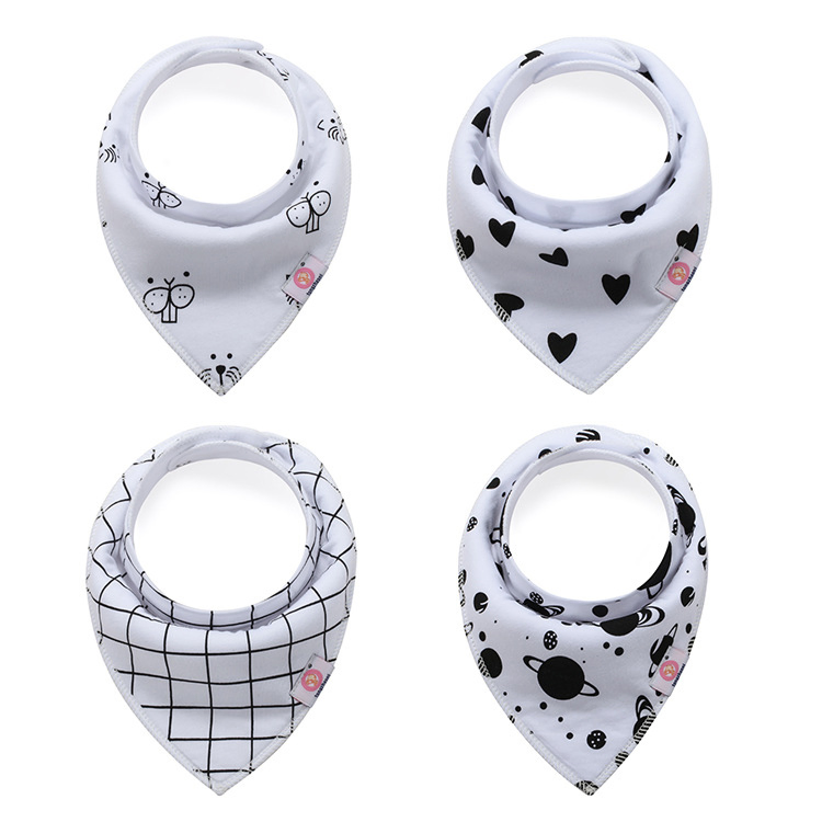 Wholesale Cute OEM Baby Bandana Drool Bibs Soft Washable Cotton Baby Bibs