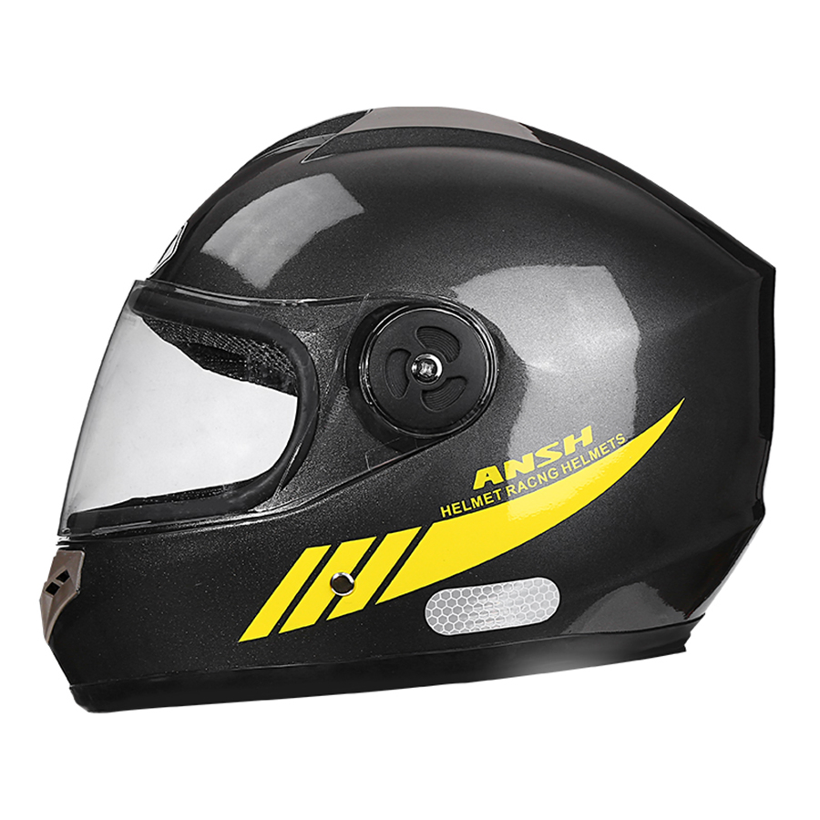 Мотошлем полнолицевой защитный с быстросъемным ремнем