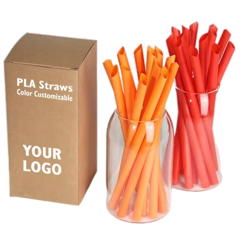 Custom Colorful Wide Individually Wrapped Disposable Boba Drinking Plastic Straws