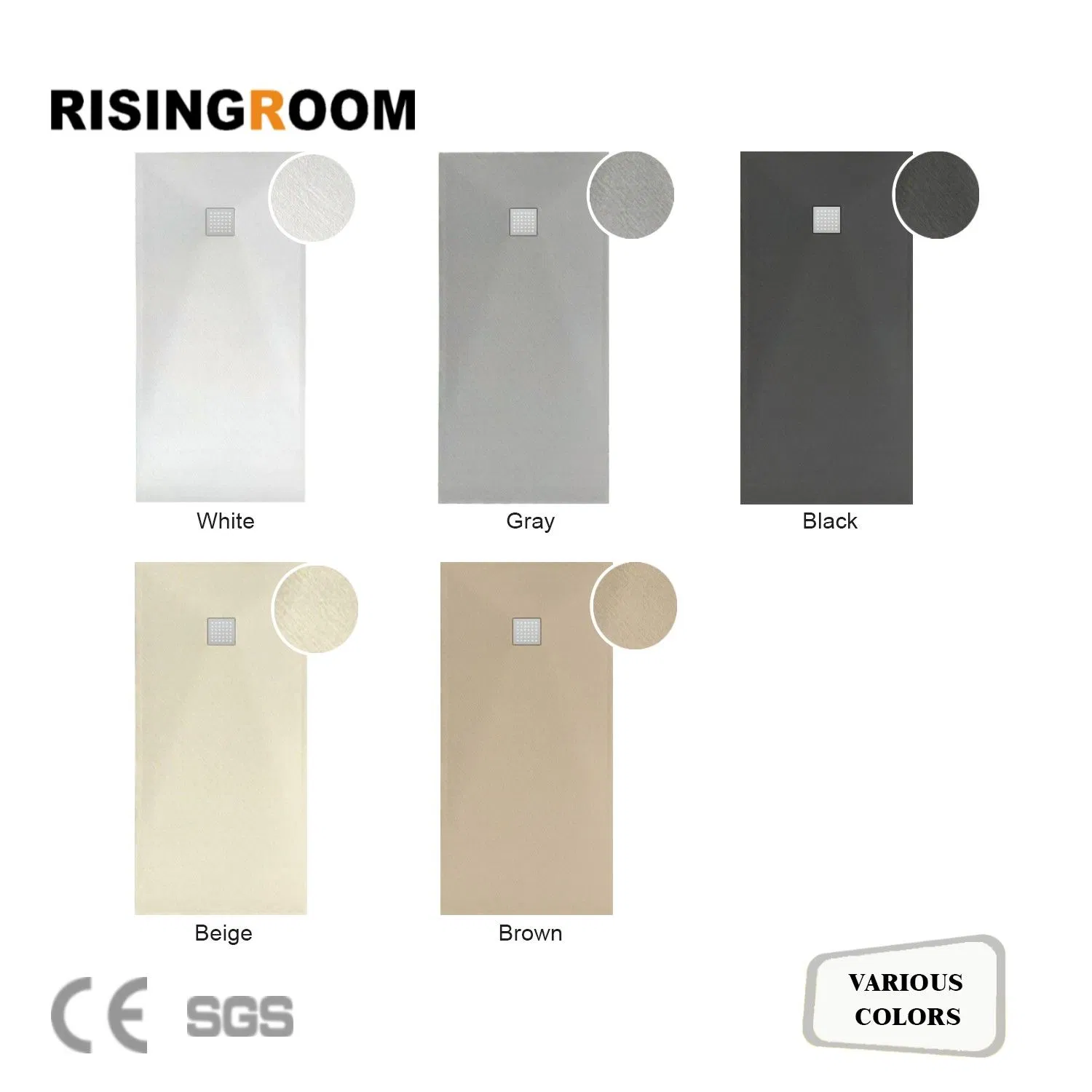 SMC Shower Tray CE Cupc Verified Wholesale Shower Base Anti-Slip Rectangular Shower Pan 800*800