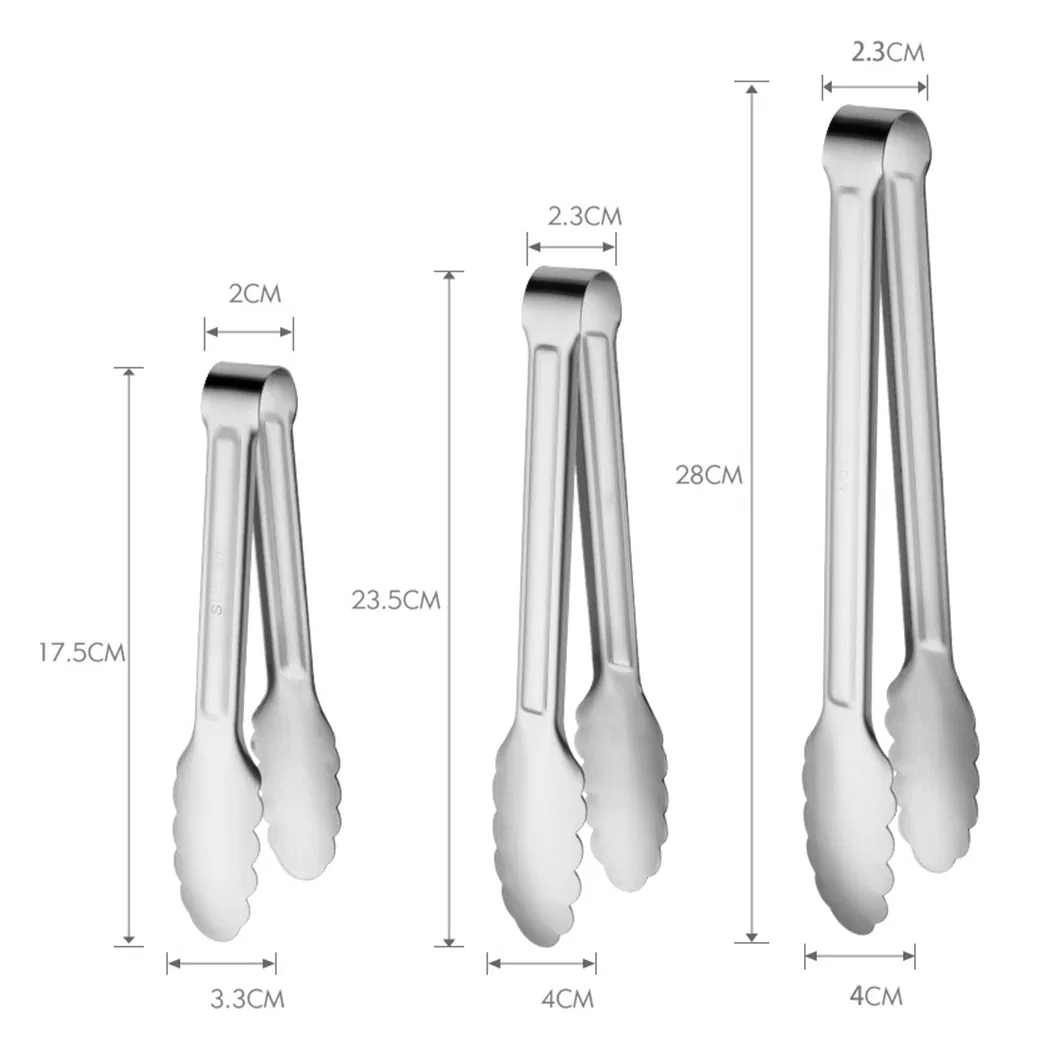 Multi-Functional Barbecue Accessories Stainless Steel BBQ Tongs Fried Food Clip Kitchen Tongs
