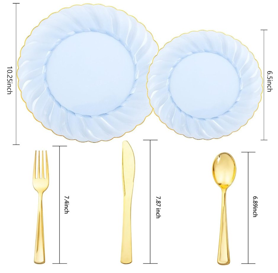 Custom Logo Printing Serving Plastic Party Dinnerware Round Dinner Tableware Wedding Plates Disposable