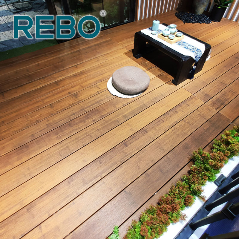 Durable Bamboo Pavilion Engineering Exterior Flooring Plank Materials